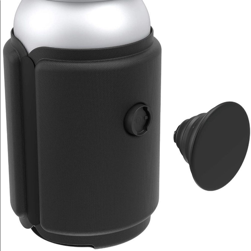 Black popsocket popthirst can coozie D26